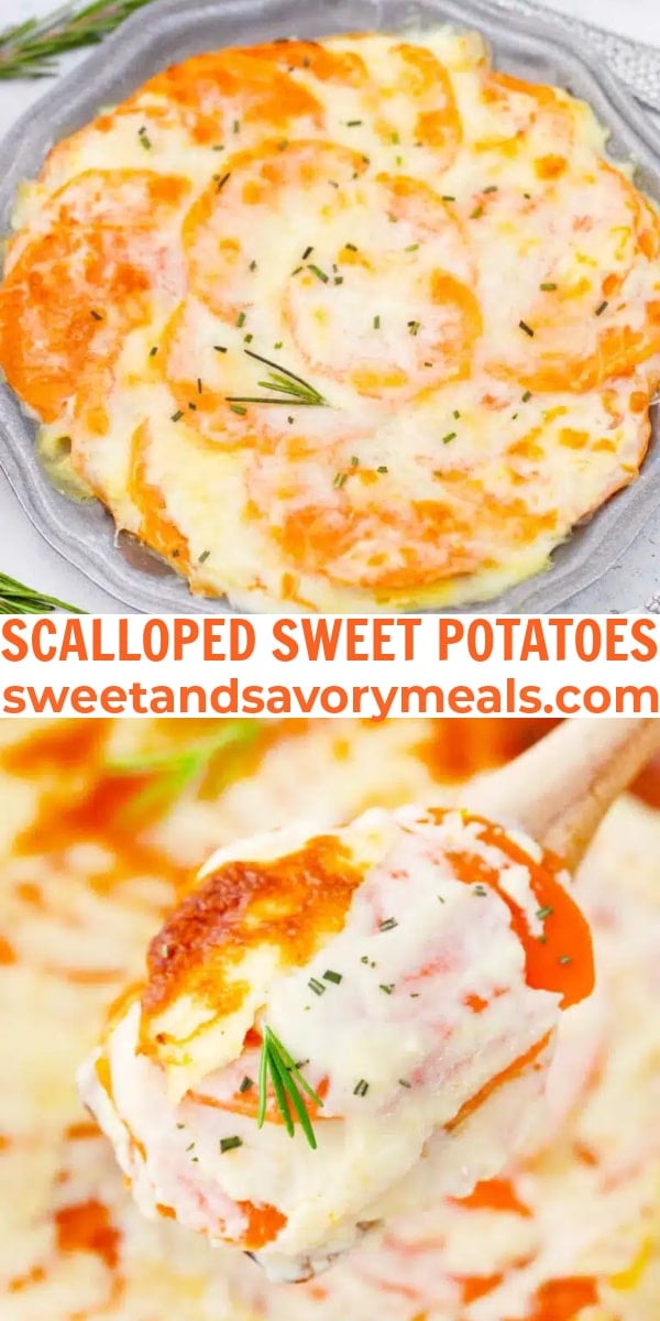 easy scalloped sweet potatoes pin