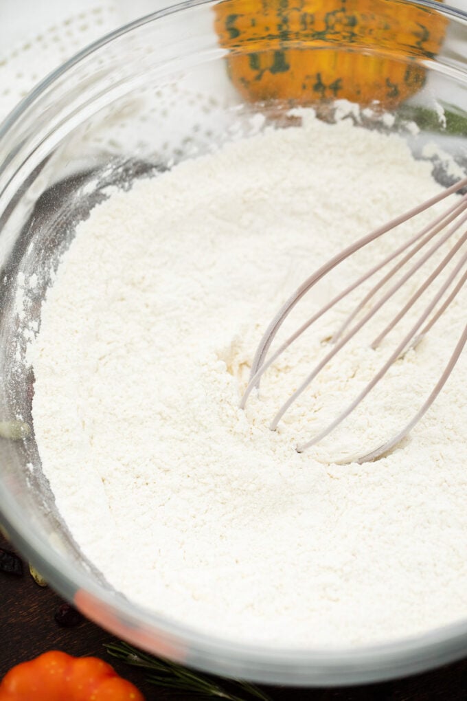 Making dough for focaccia.