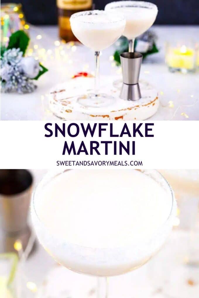 easy snowflake martini pin