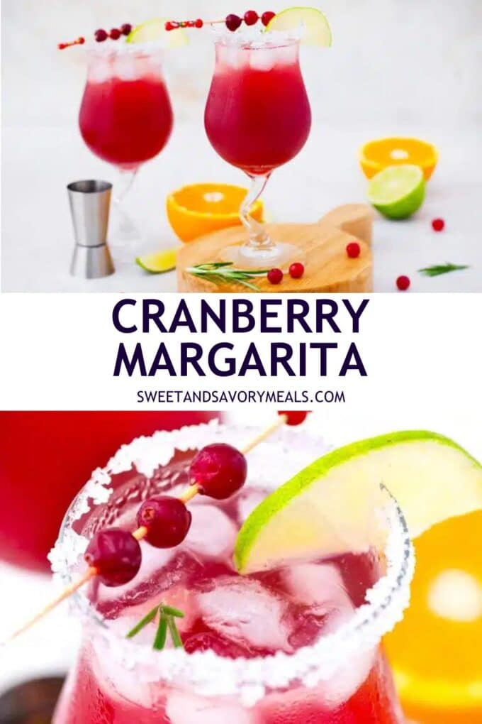 cranberry margarita recipe pin
