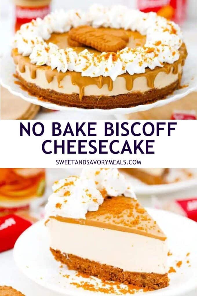 easy no bake biscoff cheesecake pin