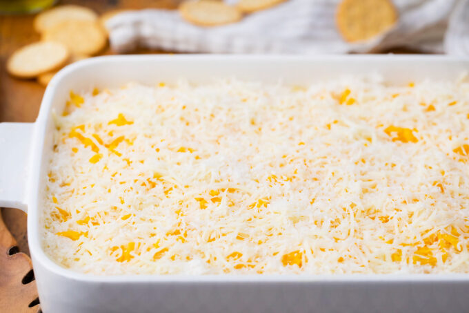 Assembled gluten free mac and cheese.