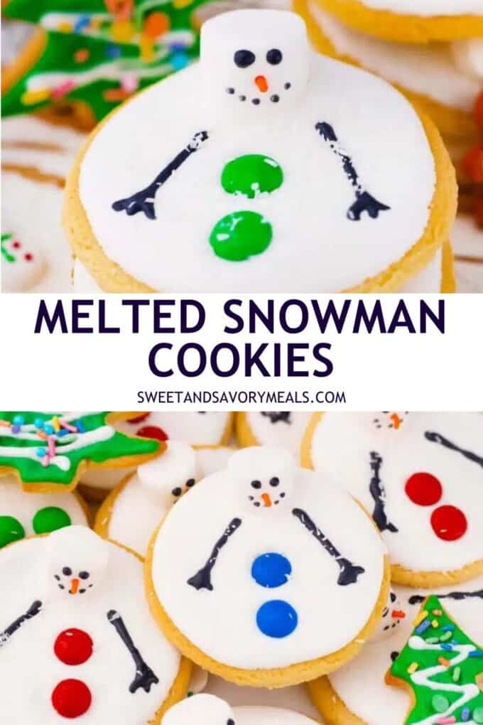 easy melted snowmad cookies pin