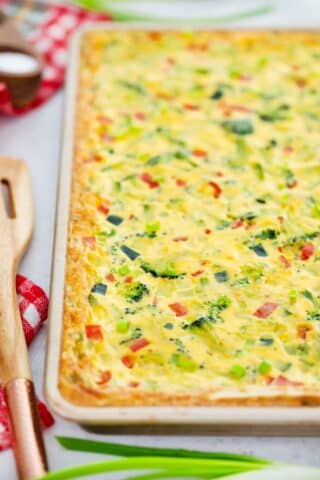 whole baked sheet pan quiche
