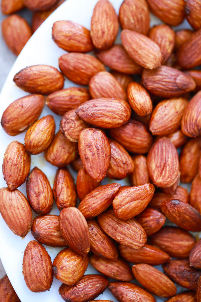 Smoky and tangy air fried almonds.