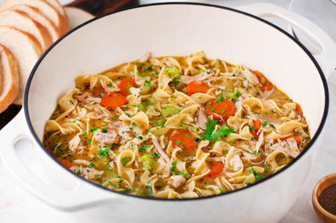 One pot chicken noodle soup.