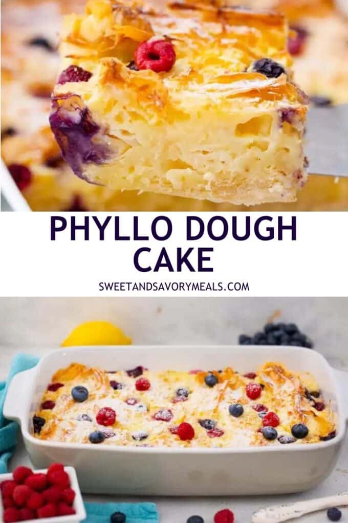 easy phyllo dough cake pin