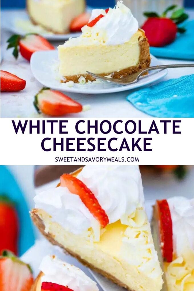 easy white chocolate cheesecake pin