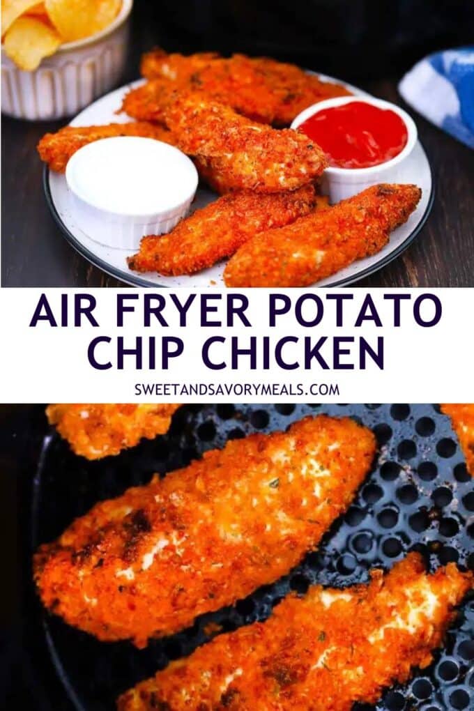 easy air fryer potato chip chicken pin