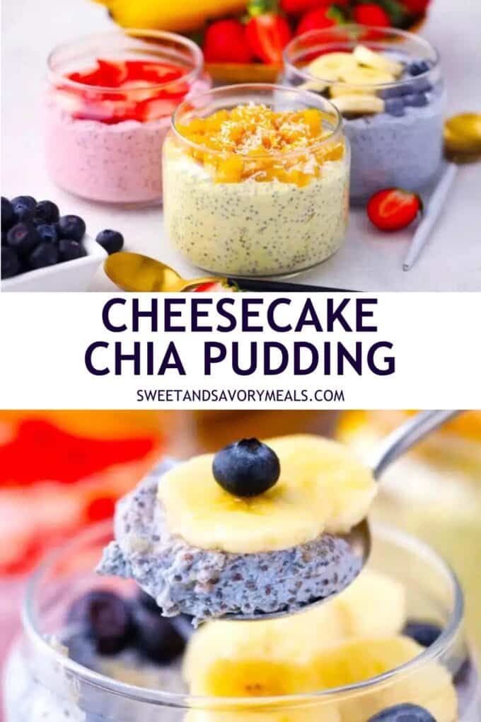 easy cheesecake chia pudding pin