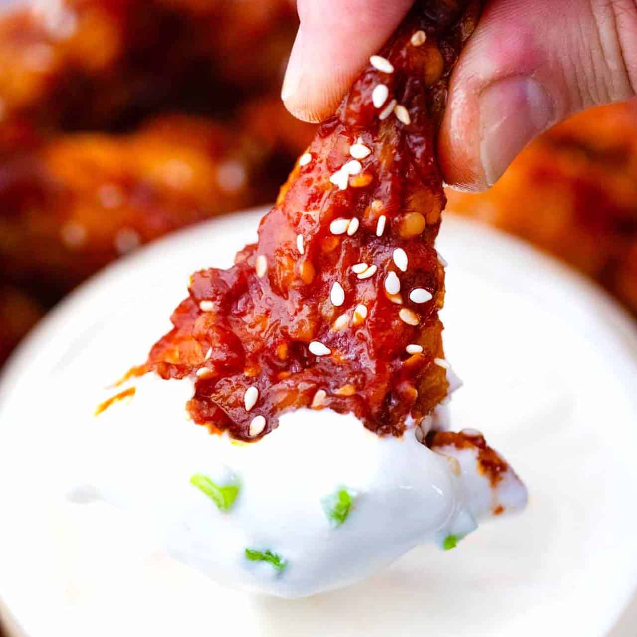 Spicy Korean Chicken Wings Recipe - Sweet and Savory Meals