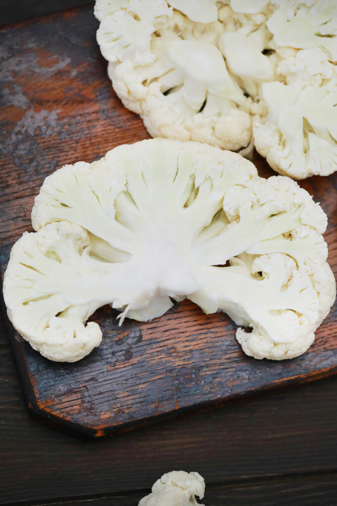 Slices of cauliflower.