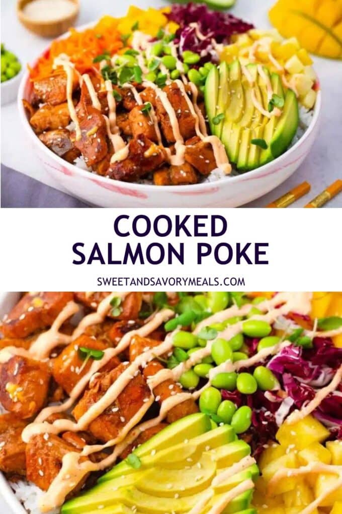 easy cooked salmon poke pin