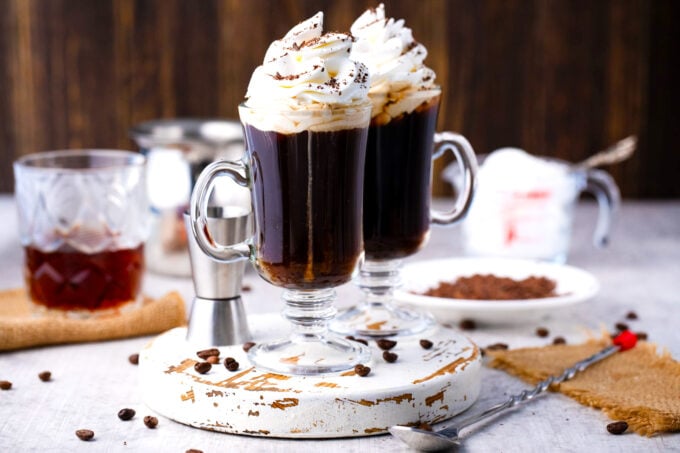 Classic Irish coffee.