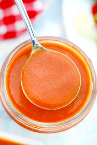 A smooth and creamy spoonful of Catalina dressing.