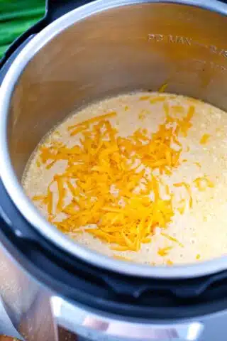 cheddar cheese mixture in the instant pot