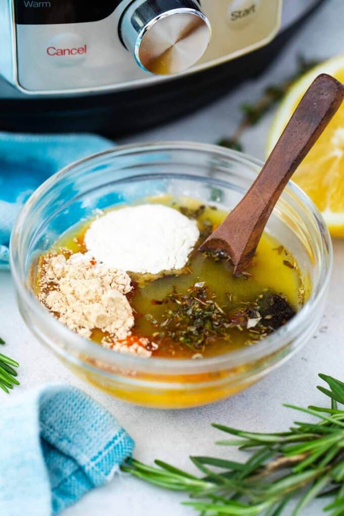 butter paprika sauce in a bowl