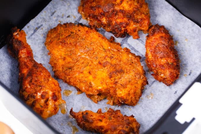 Crispy air fryer fried chicken.