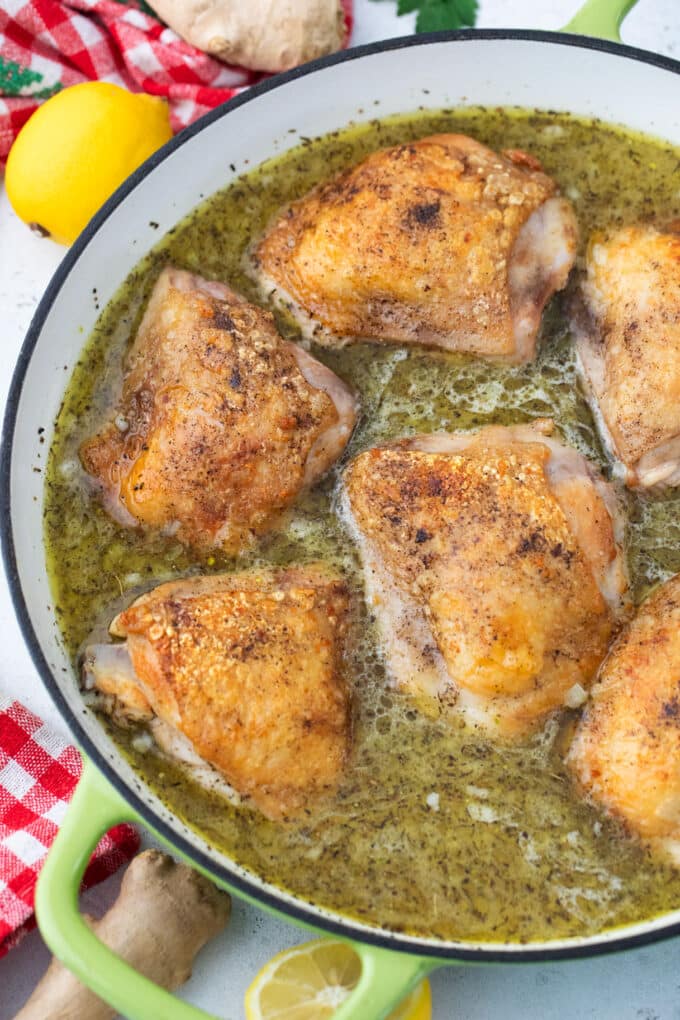 One pan honey garlic chicken and rice before baking it.
