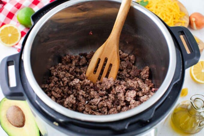 browning ground beef in the instant pot