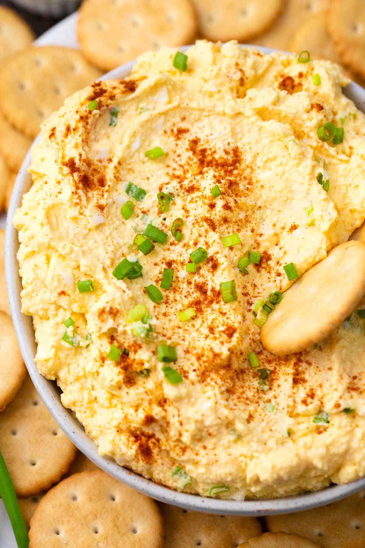 Deviled Eggs Dip with Chives and Paprika [VIDEO] S&SM