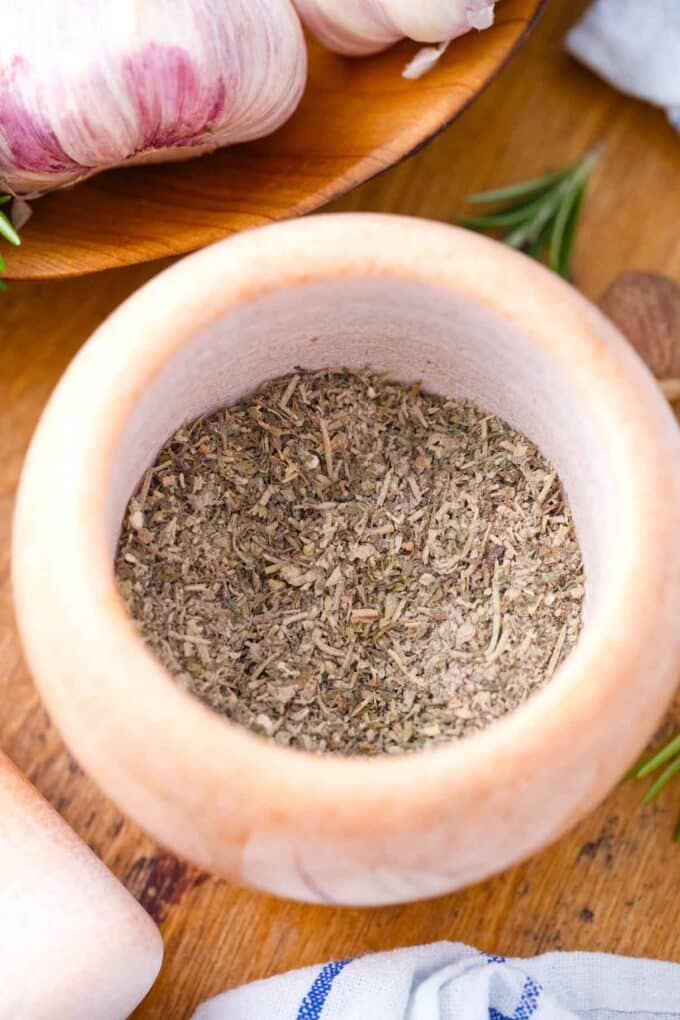 homemade poultry seasoning with dried herbs