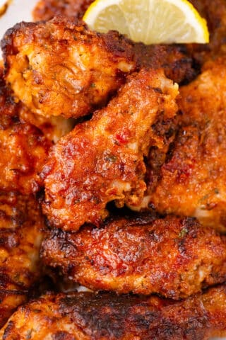 Crispy air-fried fried chicken.