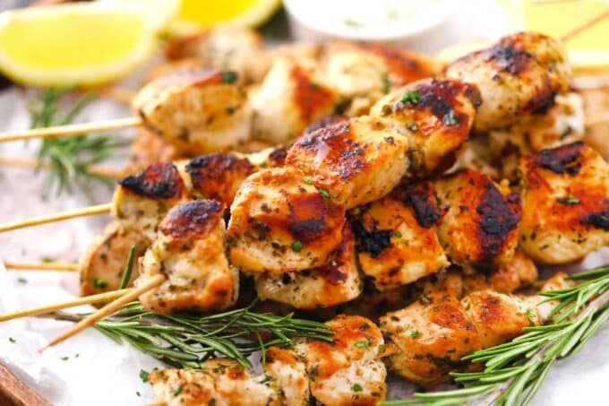 juicy Italian chicken skewers