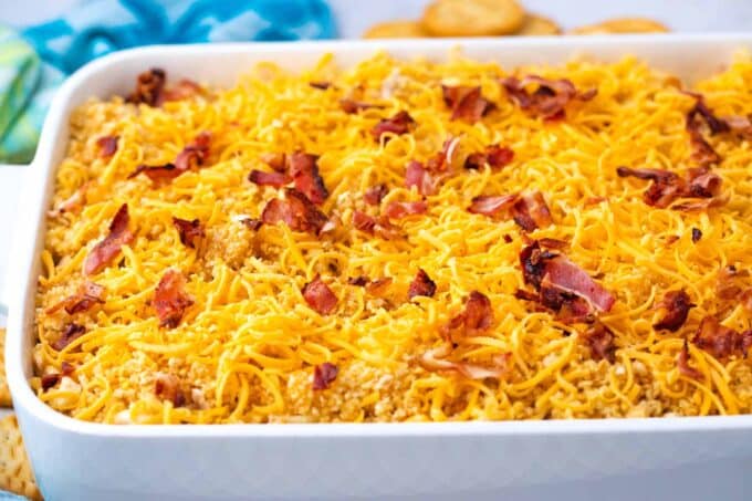 Baked crack chicken spaghetti casserole.