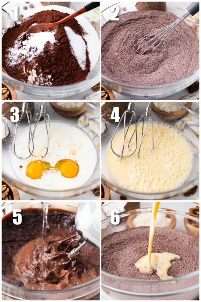 collage how to make homemade chocolate cake