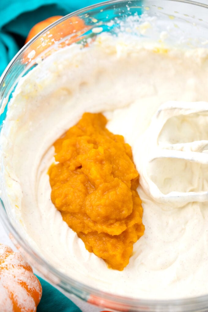 Pumpkin cheesecake batter.