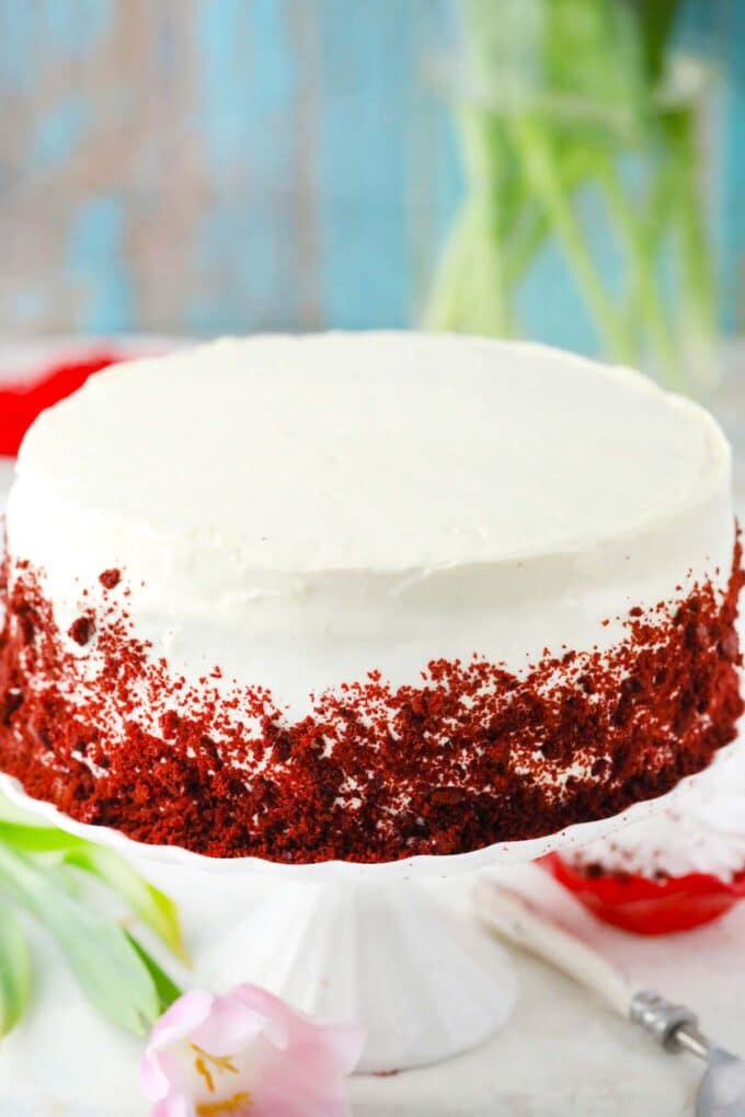 homemade red velvet cheesecake cake