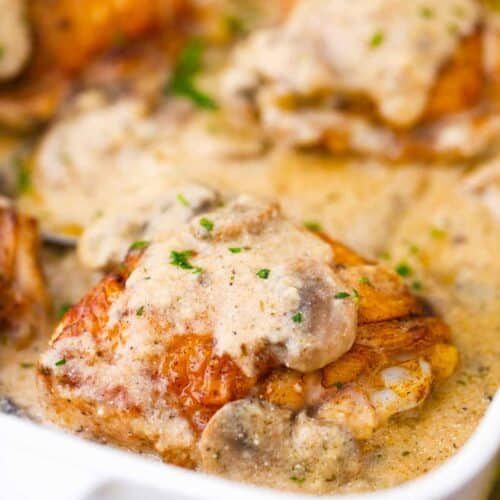 juicy chicken and mushroom casserole