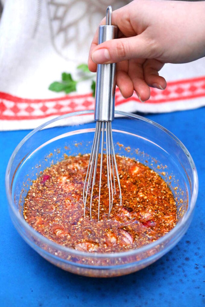 Making Chipotle marinade for chicken.