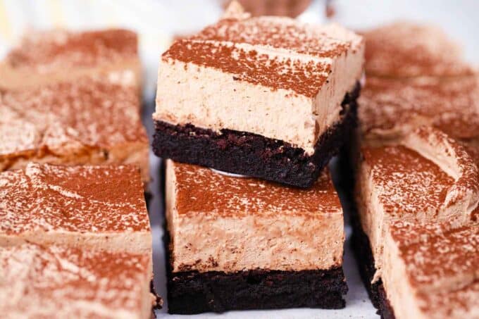 chocolate mousse brownie bars