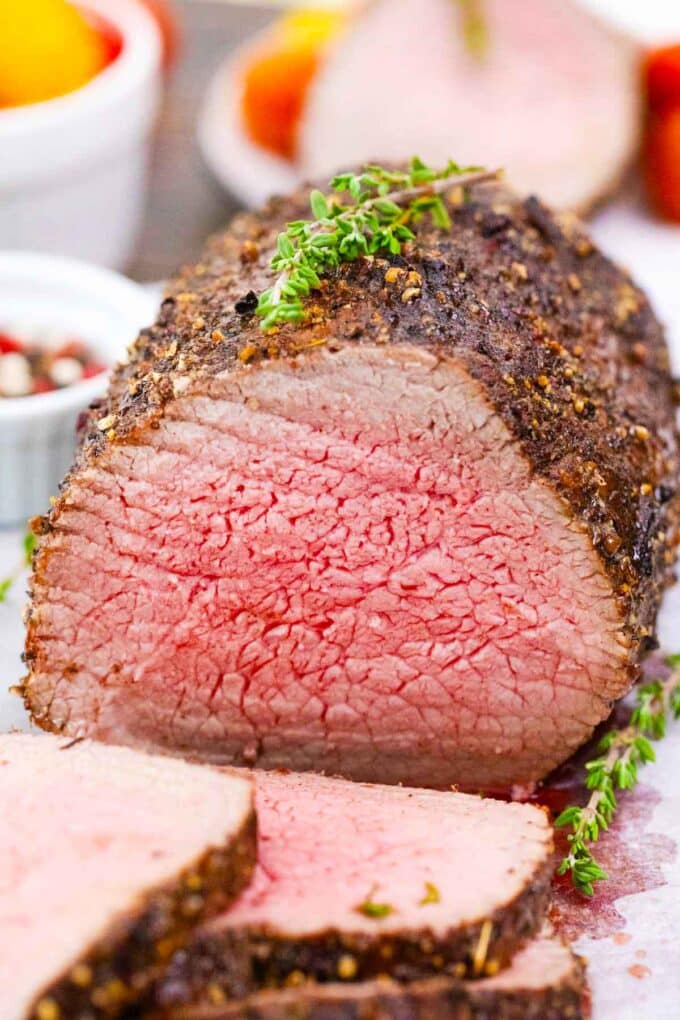 perfectly roasted beef tenderloin