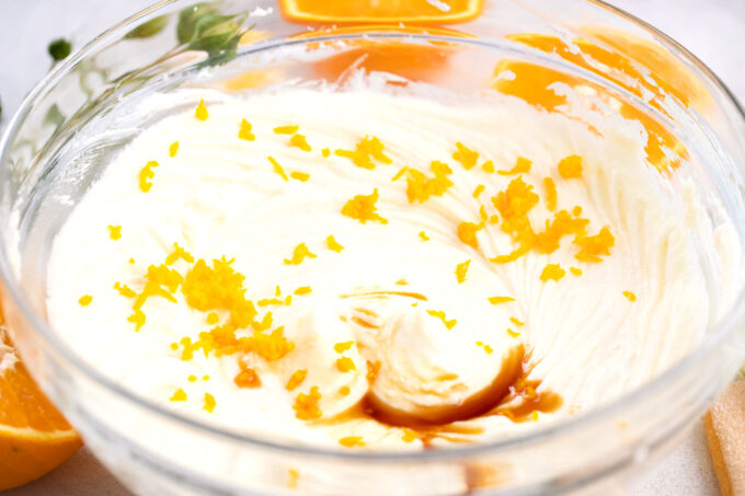 Orange mascarpone cream.