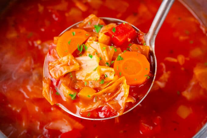 Hearty Instant Pot Cabbage Soup.