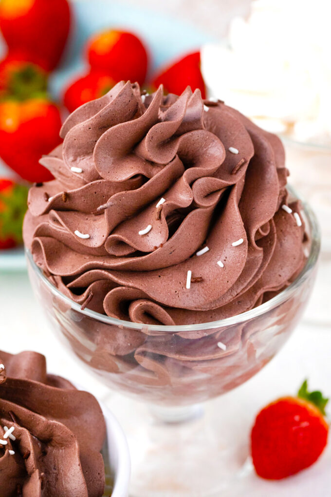 Homemade chocolate whipped cream.