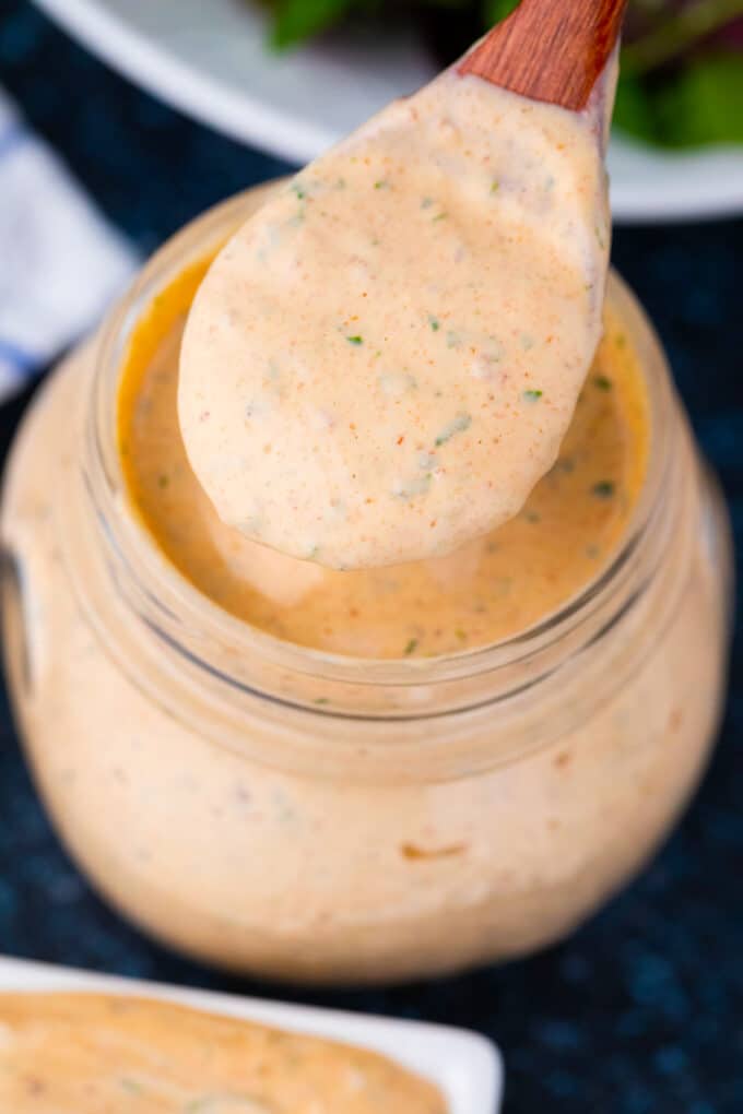 Homemade, creamy chipotle sauce.