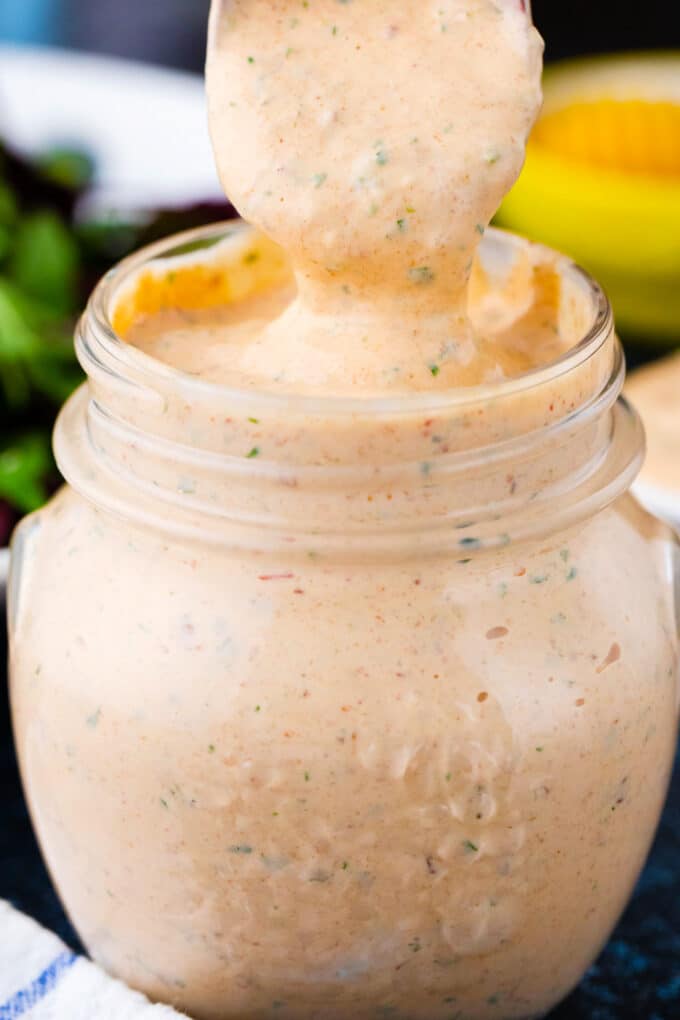 Very creamy chipotle sauce.