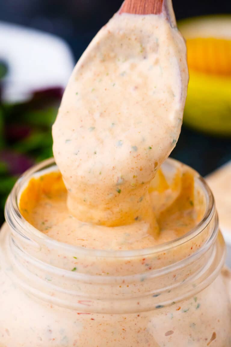 A spoonful of creamy chipotle sauce.