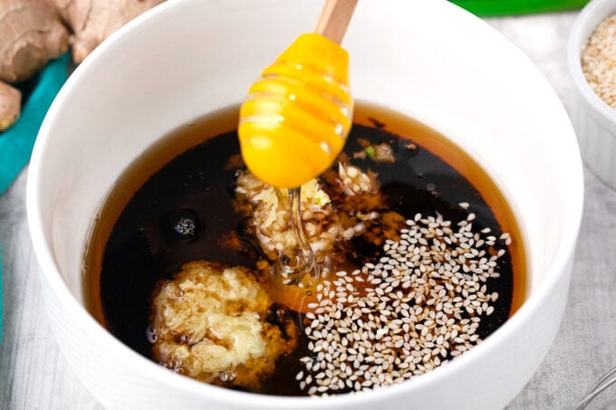 Honey sesame sauce.
