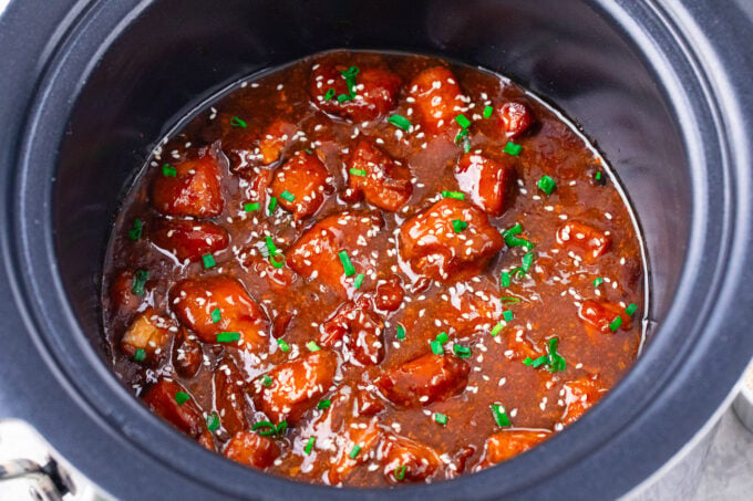 Slow cooker sesame chicken.