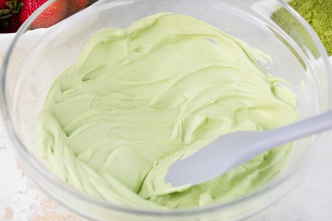 Matcha mascarpone cream.